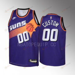 Custom 00 Phoenix Suns 2022-23 Classic Edition Purple Youth Jersey - Swingman