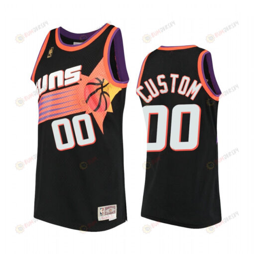 Custom 00 Phoenix Suns Hardwood Classics Jersey Black