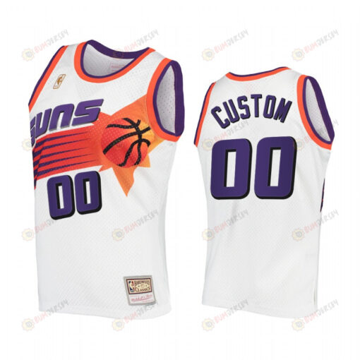 Custom 00 Phoenix Suns Hardwood Classics Jersey White