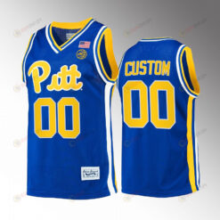 Custom 00 Pitt Panthers Royal Jersey Retro Basketball Classic