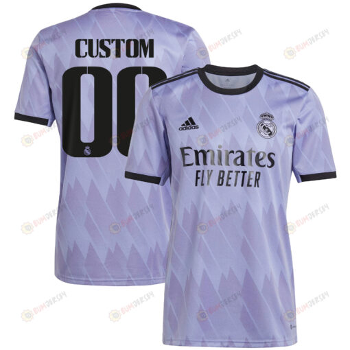 Custom 00 Real Madrid 2022/23 Away Men Jersey - Purple