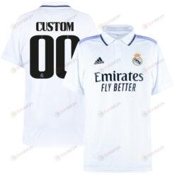 Custom 00 Real Madrid 2022/23 Home Men Jersey - White