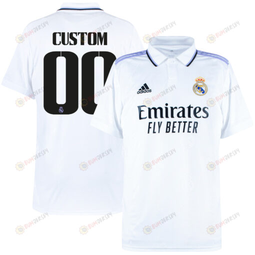 Custom 00 Real Madrid 2022/23 Home Men Jersey - White