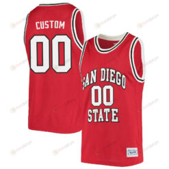 Custom 00 San Diego State Aztecs 2023 Basketball Jersey- Men Red