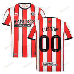 Custom 00 Sheffield United 2022-23 Home Jersey - Red/White Stripes