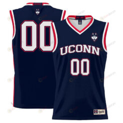 Custom 00 UConn Huskies Basketball Men Jersey - Navy