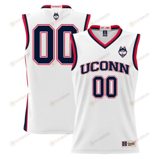 Custom 00 UConn Huskies Basketball Men Jersey - White