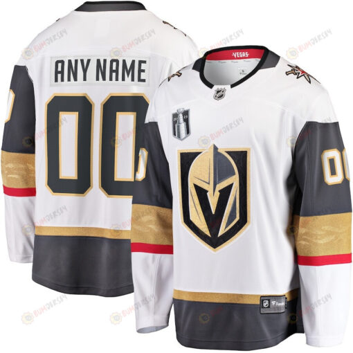 Custom 00 Vegas Golden Knights 2023 Stanley Cup Final Away Breakaway Jersey - White