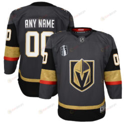 Custom 00 Vegas Golden Knights Youth 2023 Stanley Cup Final Alternate Jersey - Black