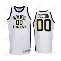 Custom 00 Wake Forest Demon Deacons Throwback Uniform Jersey College Basketball White