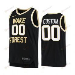 Custom 00 Wake Forest Demon Deacons Uniform Jersey College Basketball Black