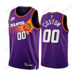 Custom 2022-23 Phoenix Suns Purple 00 Classic Edition Jersey - Men Jersey