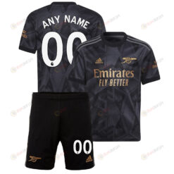 Custom Arsenal Away Kit 2022 - 2023 Youth Jersey - Black