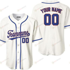 Custom Cream Royal Blue Orange Baseball Jersey