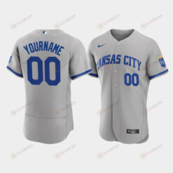 Custom Kansas City Royals Men's 2022-23 Road Jersey - Gray Jersey