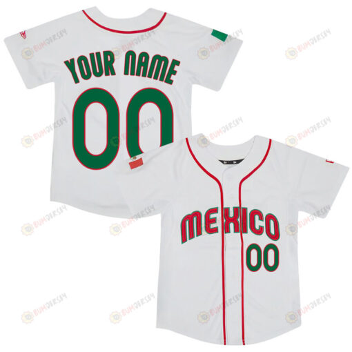 Custom Mexico Baseball 2023 World Baseball Classic Jersey - White