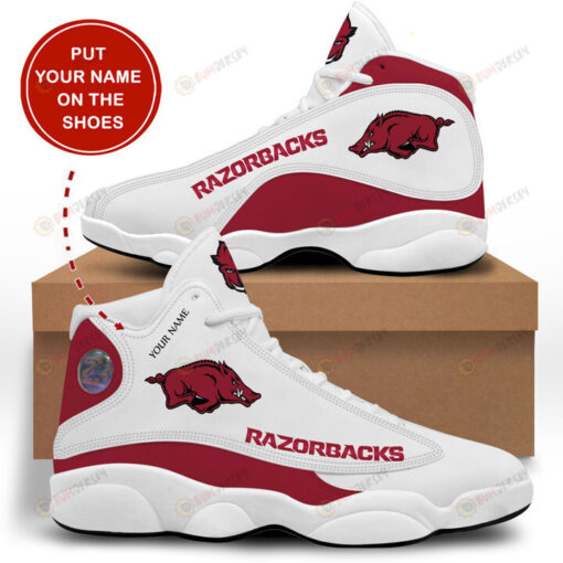 Custom Name Arkansas Razorbacks Air Jordan 13 Shoes Sneakers