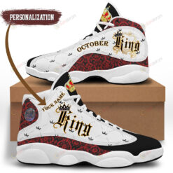 Custom Name Birthday October King Air Jordan 13 Sneakers Sport Shoes