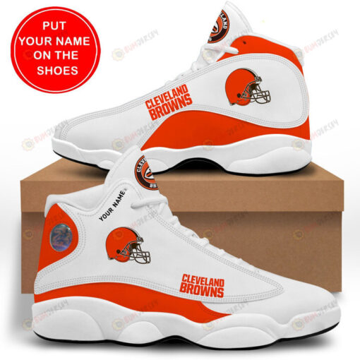 Custom Name Cleveland Browns Pattern Air Jordan 13 Shoes Sneakers