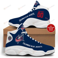 Custom Name Columbus Blue Jackets Air Jordan 13 Shoes Sneakers