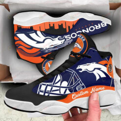 Custom Name Denver Broncos Air Jordan 13 Shoes Sneakers