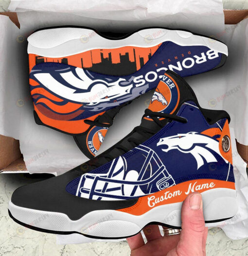 Custom Name Denver Broncos Air Jordan 13 Shoes Sneakers