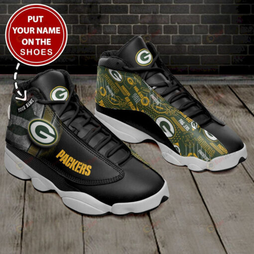 Custom Name Green Bay Packers Air Jordan 13 Shoes Sneakers