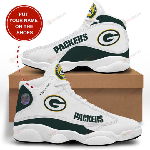 Custom Name Green Bay Packers Pattern Air Jordan 13 Shoes Sneakers