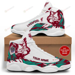 Custom Name Liverpool Logo Pattern Air Jordan 13 Shoes Sneakers