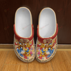Custom Name Lovely Winnie The Pooh Disney Crocs Crocband Clog Comfortable Water Shoes - AOP Clog