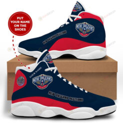 Custom Name New Orleans Pelicans Air Jordan 13 Shoes Sneakers