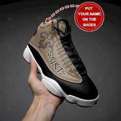 Custom Name New Orleans Saints Air Jordan 13 Shoes Sneakers