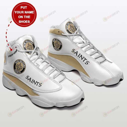 Custom Name New Orleans Saints Pattern Air Jordan 13 Shoes Sneakers