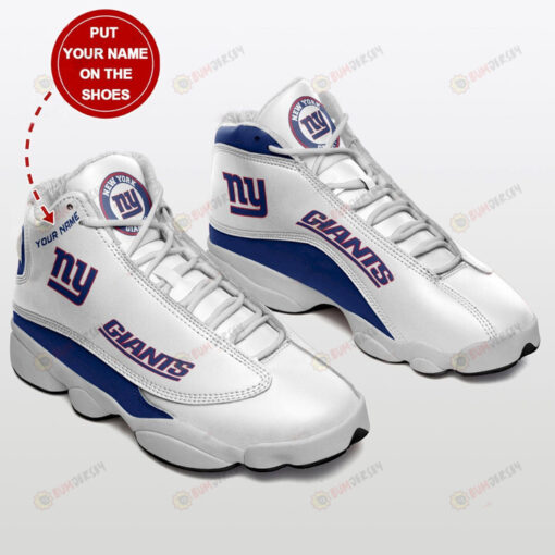 Custom Name New York Giants Logo Pattern Air Jordan 13 Shoes Sneakers