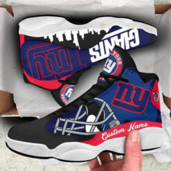 Custom Name New York Giants Pattern Air Jordan 13 Shoes Sneakers