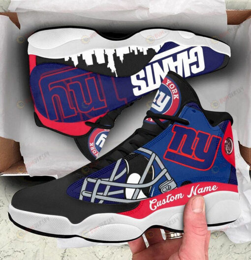 Custom Name New York Giants Pattern Air Jordan 13 Shoes Sneakers