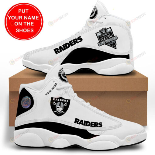 Custom Name Oakland Raiders Air Jordan 13 Shoes Sneakers