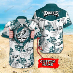 Custom Name Philadelphia Eagles Grateful Dead Hawaiian Shirt