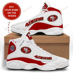 Custom Name San Francisco 49Ers Air Jordan 13 Shoes Sneakers In Red And White