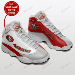 Custom Name San Francisco 49Ers In Red And White Air Jordan 13 Shoes Sneakers