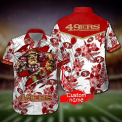 Custom Name San Francisco 49ers Mascot ??3D Printed Hawaiian Shirt