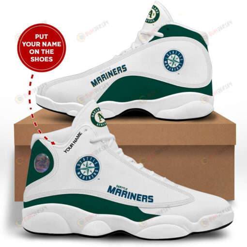 Custom Name Seattle Mariners Air Jordan 13 Shoes Sneakers