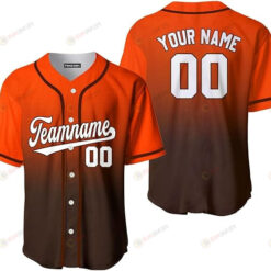 Custom Orange Brown Baseball Jersey