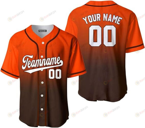 Custom Orange Brown Baseball Jersey