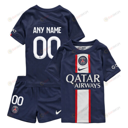 Custom Paris Saint-Germain Home Kit 2022-23 Youth Jersey - Blue