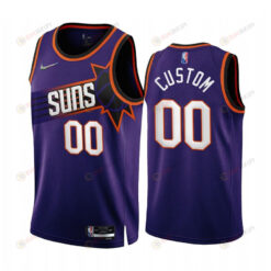 Custom Phoenix Suns 2022-23 Purple 00 Icon Edition Jersey 75th - Men