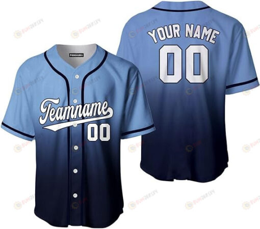 Custom White Blue Neon Green Baseball Jersey