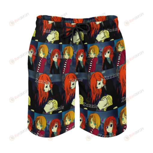 Cute Anime Elegant Hawaiian Shorts Summer Shorts Men Shorts - Print Shorts