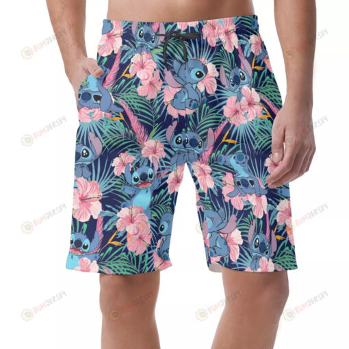 Cute Lilo And Stitch Disney Hawaiian Shorts Summer Shorts Men Shorts - Print Shorts