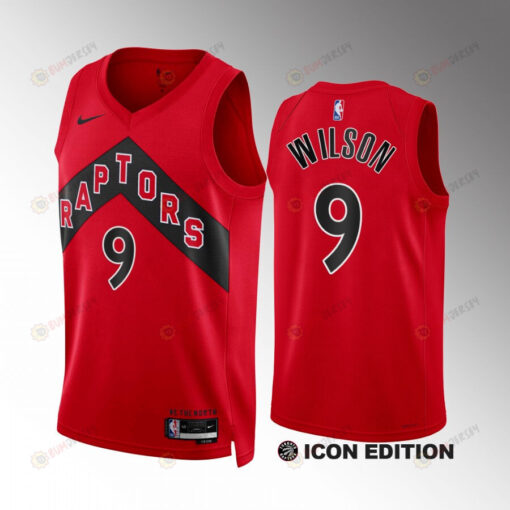 D.J. Wilson 9 2022-23 Toronto Raptors Red Icon Edition Jersey Swingman